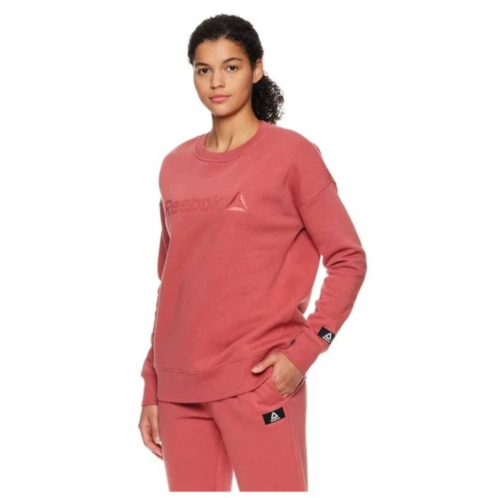 Reebok Women's Size XXXL Purpose Crew Neck Sweatshirt Dusty Cedar - Picture 5 of 13